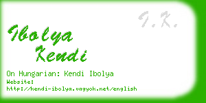 ibolya kendi business card